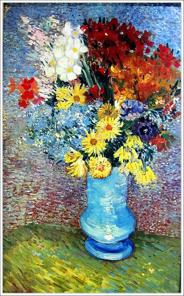 Flowers in a Blue Vase 1887藍色瓶花