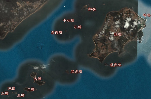 烈嶼群礁衛星圖